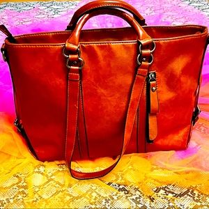 Burnt Orange Soft Leather Bag